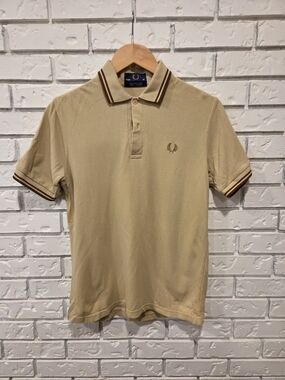 Fred Perry Tobacco Twin-Tip Polo with Brown Trim